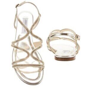 Jimmy Choo Metallic Gold Sandals